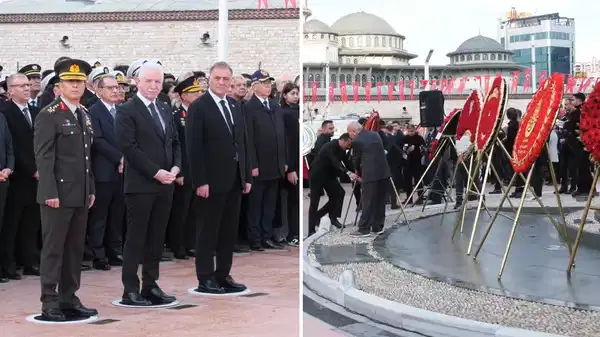 Taksim’deki 10 Kasım anmasında AKP çelengi bırakılmadı