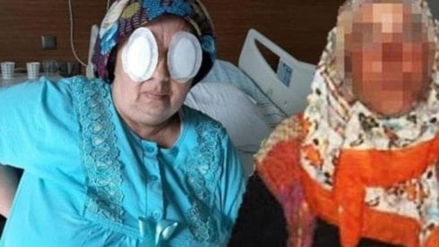 Kütahya’da 29 saniyelik dehşet: Yatağa bağımlı kadının gözlerini oydu!