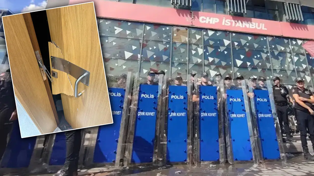 Eski CHP İstanbul İl Başkanlığı'nın kapısını kırdılar!