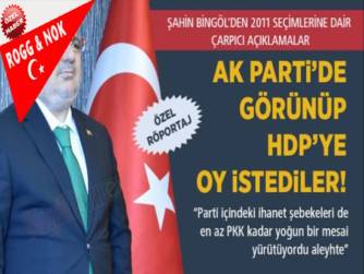 Türkiye'de neler oluyormuş!!! Algılamaya dikkat!!! Şahin Bingöl: AK Parti'de görünüp HDP'ye oy istediler!