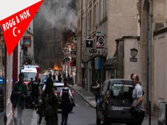 Paris'in merkezinde gaz patlamasından sonra yangın çıktı