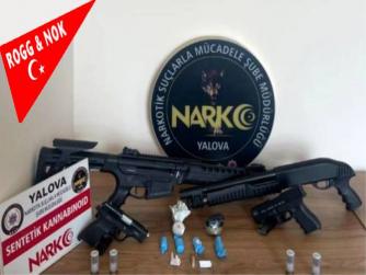Yalova'da Narkotik Operasyonunda Uyuşturucu ve Silahlar Ele Geçirildi