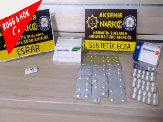 Akşehir'de Uyuşturucu Operasyonu: 98 Hap Ele Geçirildi
