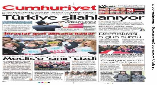 Cumhuriyet gazetesi çalışanı, Erdoğan'a hakaret iddiasıyla tutuklandı...