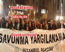 Avukatlardan Taksim'de büyük yürüyüş! ve yürüyüş sonlandı...