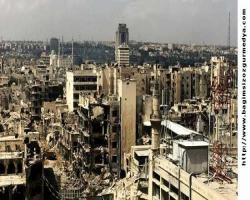 Halep’in doğusunda bombardıman durmuş...
