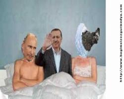 Şeytanın o çocuğu olan Erdoğan yatak da Putin ile kritik görüşmesini haberi...