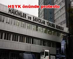 HSYK önünde protesto