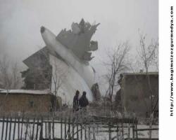 Türk kargo uçağı Bişkek'te düştü: 4 mürettebat dahil çok sayıda ölü