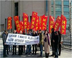 1 Mayıs’ta “Taksim Vatan’dır” diyen HKP’lilerin duruşması yapıldı