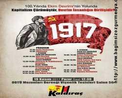 Ekim Devriminin 100. Yılında; “Kapitalizm Çürümüştür, Devrim İnsanlığın Dirilişidir”  Sempozyumu