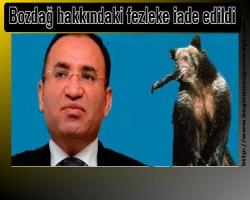 Bozdağ hakkındaki fezleke iade edildi