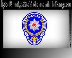 İşte Emniyet'teki depremin bilançosu