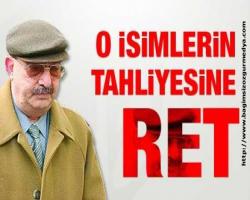 O isimlerin tahliyesine ret