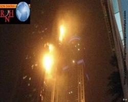 Dubai'de 79 katlı gökdelende yangın dehşeti